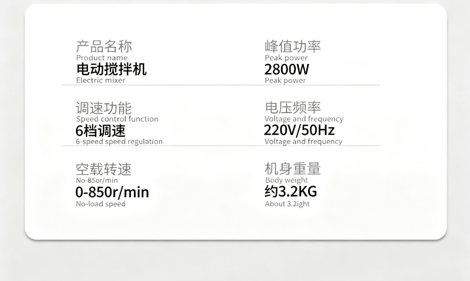Meidis 电动桨式搅拌机 - 套装图