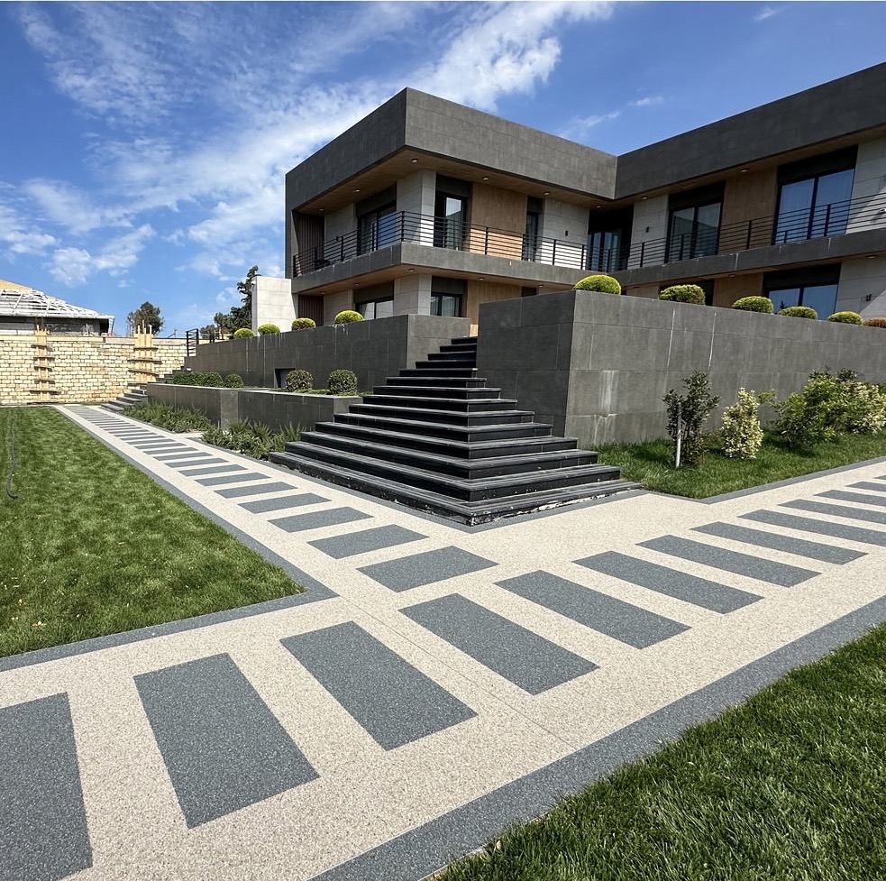 美蒂石现代极简别墅步道案例 | Meidis Resin Binder Modern Villa Walkway Case - 套装图