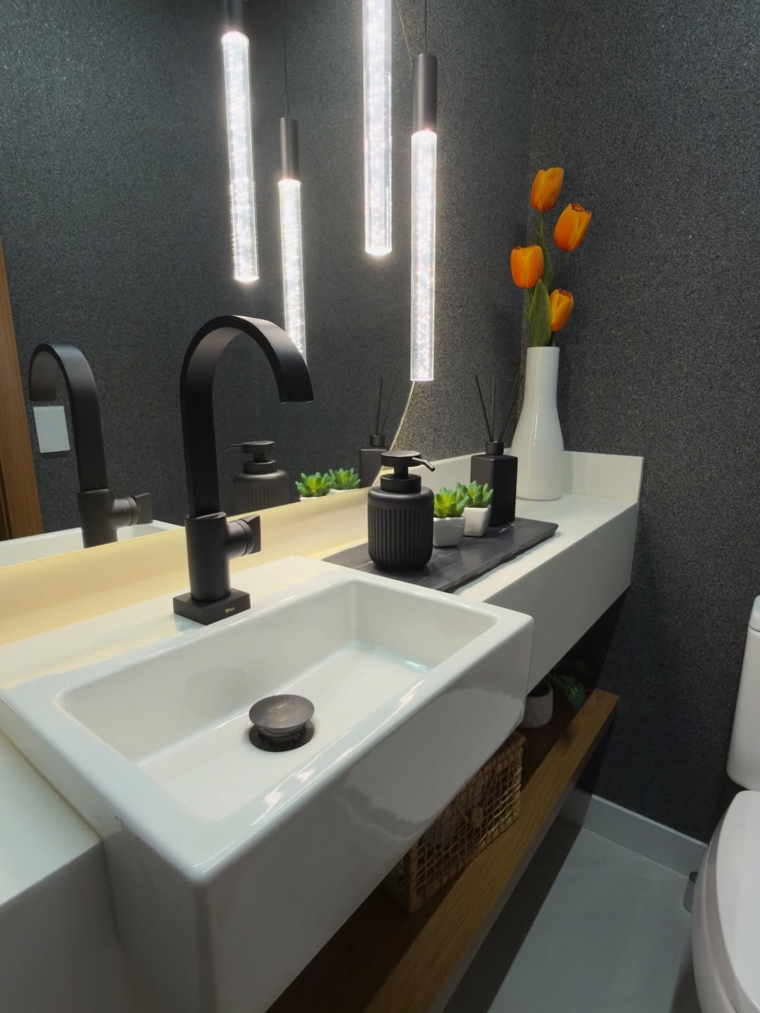 美蒂石卫浴内墙微砾石案例 | Meidis Resin Binder Bathroom Wall Case - 套装图