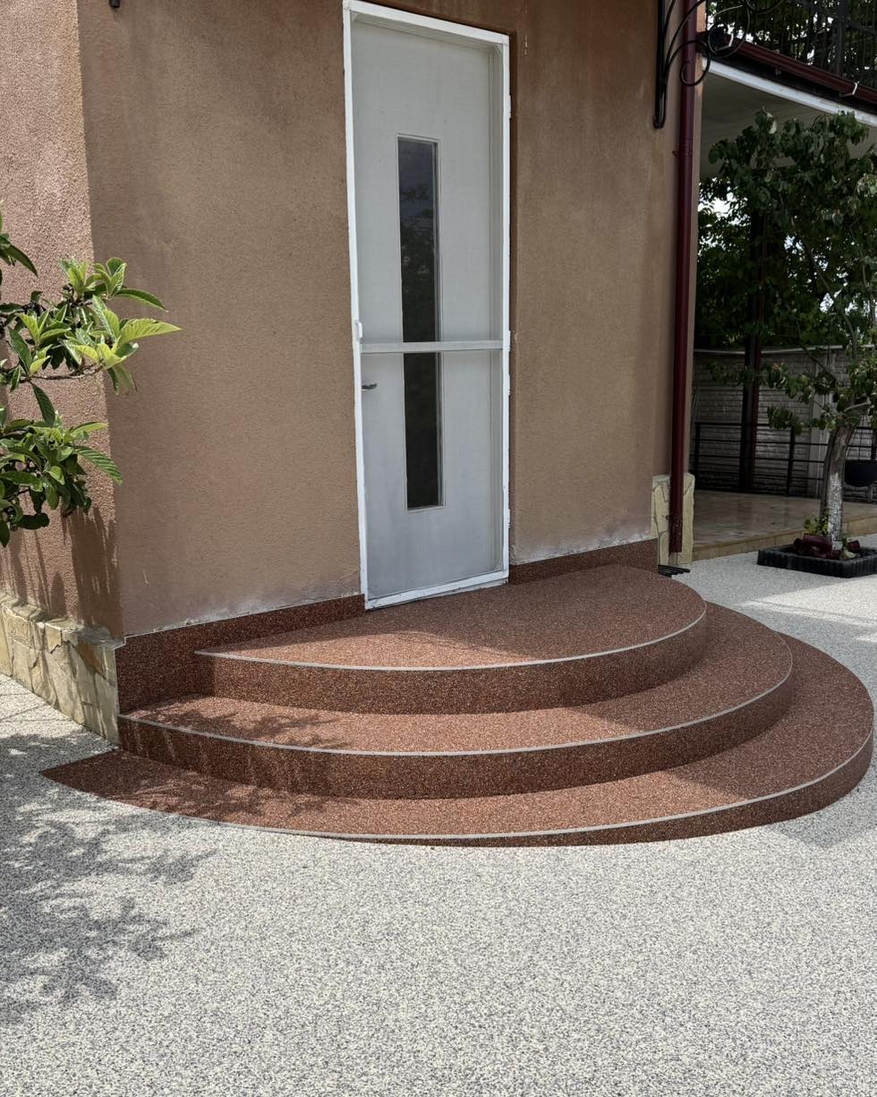 美蒂石弧形入户双色砾石台阶庭院案例 | Meidis Resin Binder Curved Entrance Two-Color Gravel Stair Project - 套装图