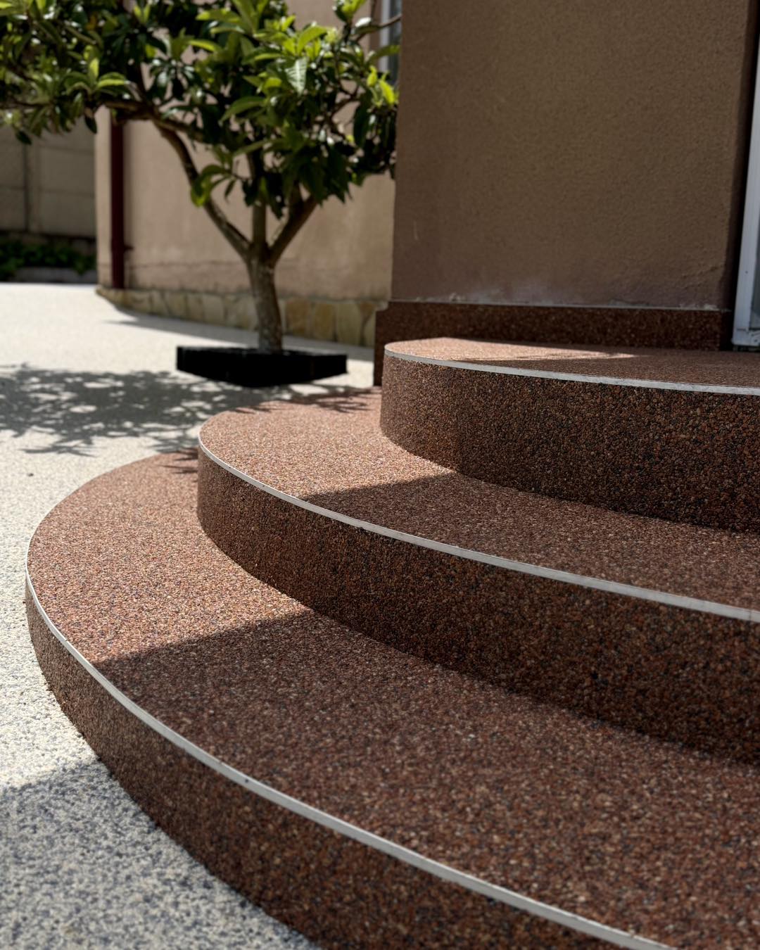 美蒂石弧形入户双色砾石台阶庭院案例 | Meidis Resin Binder Curved Entrance Two-Color Gravel Stair Project - 套装图