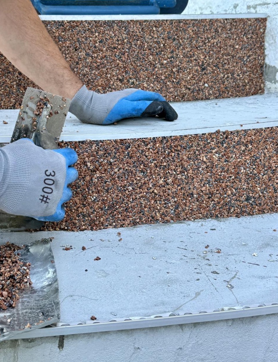 美蒂石弧形入户双色砾石台阶庭院案例 | Meidis Resin Binder Curved Entrance Two-Color Gravel Stair Project - 套装图